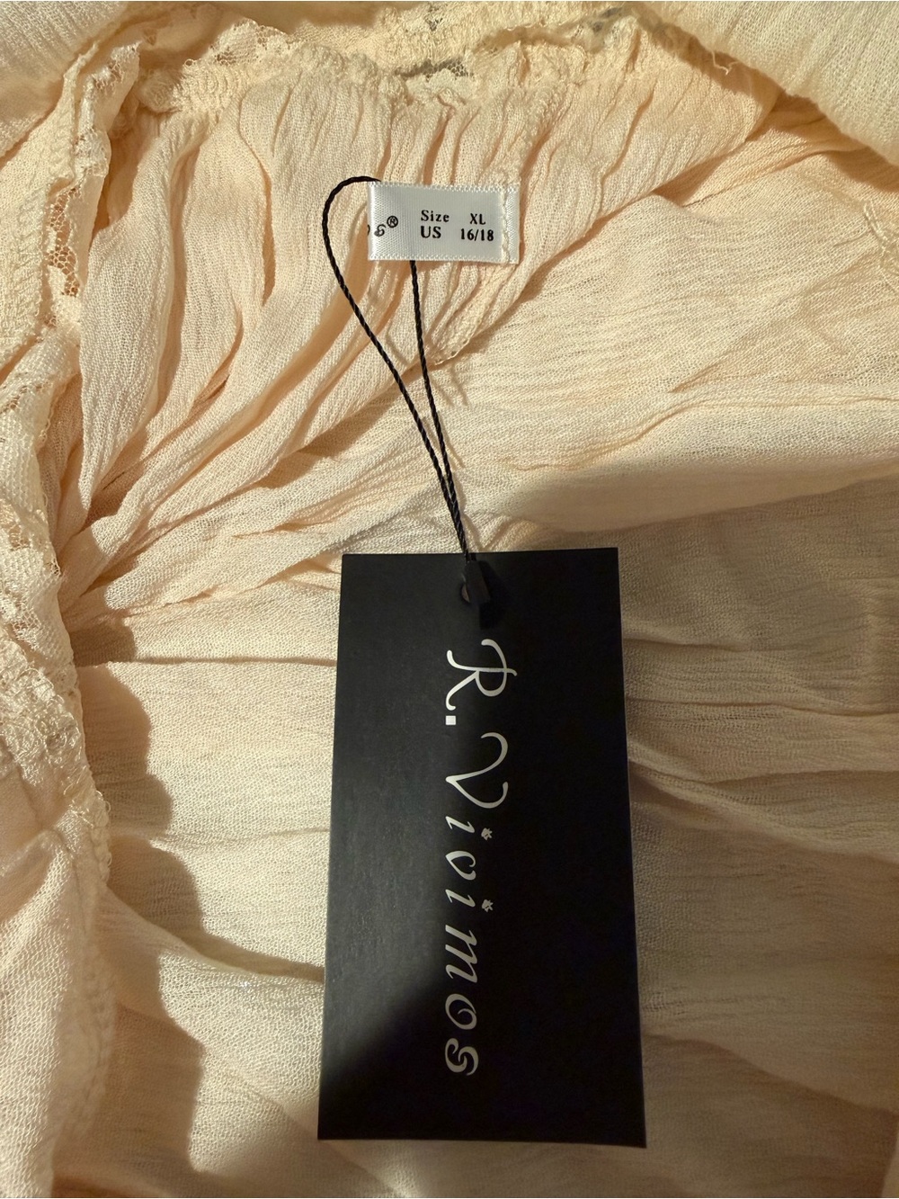 Women's Cream Boho Maxi Dress - Size XL